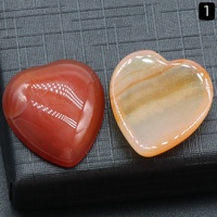 Cristal Natural con Forma de Corazón de 22x25mm, Arco Simple, Base Plana Tipo Durazno, para Incrustaciones DIY