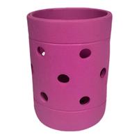 Porte-gobelet en plastique blanc durable avec deux poignées/sangles portables, type de fermeture ouverte