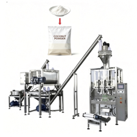 Poederzakverpakkingsmachine voor droge producten (kg), automatische verpakking van meel, koffie, fruit, wasmiddelen en verzegelmachine met schroefvuller.