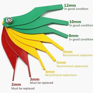 8pcs汽车刹车片秤测量工具衬里塞尺磨损指示器套装仪表测试仪12.7厘米