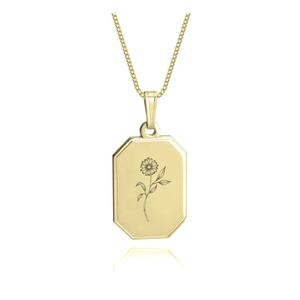 Collar de margaritas de acero inoxidable chapado en oro de 18k, joyería resistente al agua con flores de <span class=keywords><strong>nacimiento</strong></span>, personalizado, regalo para niña 2023 - Product Image 3
