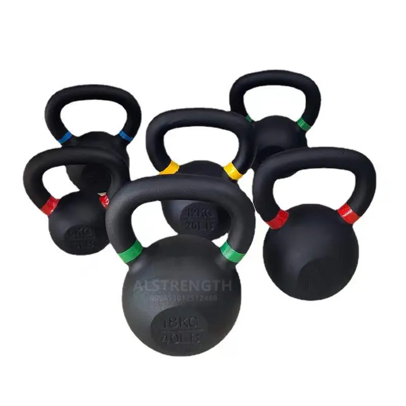 Gym Fitness Weight equipment Spray Paint Frosted Color circle Cast Iron Kettebell