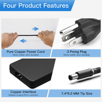 Untuk Dell 240W 19.5V 12.3a 7.4 * 5.0mm Adaptor AC Laptop Charger untuk Desktop Server 150W Daya  Produk Bekas