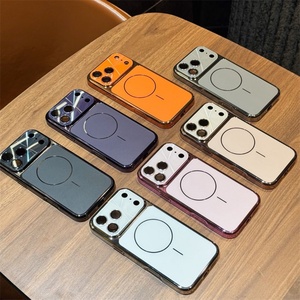 <b>Camera</b> Glass protection Matte Finish Phone case for iphone 17 16 15 14 Pro Max,for iphone case 17 Style Ag Glass Pc <b>Magnetic</b> - Product Image 1
