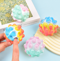 Balle lumineuse en silicone écologique quatre couleurs, anti-stress à presser, jouet unisexe pour soulager le stress et la décompression, pour les 8 ans et plus
