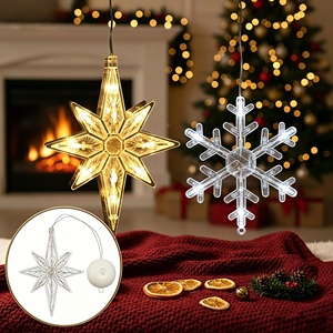 Guirlande lumineuse LED étoile de Noël, lustre de plafond, décoration commerciale de festival, à suspendre sur fenêtre par ventouse - Product Image 1