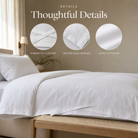 Fournitures hôtelières : Ensemble de literie jetable confortable, 100% Coton, 300-330 fils, Blanc Spa, Vente en gros à prix bas