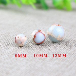 ลูกปัดหินโชซานทรงกลมขนาด 8 มม. 10 มม. 12 มม. สำหรับทำเครื่องประดับ - Product Image 1