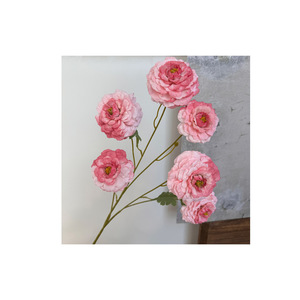 Arreglo de flores de peonía de rosas artificiales de simulación de 6 cabezas para FONDO DE BODA producto decorativo de alta calidad - Product Image 6