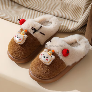 Chaussons d'hiver en coton chauds de haute qualité avec semelle en EVA naturelle, dessus en peluche, motif dessin animé mignon Mao Mao Tuo, neufs et de qualité supérieure - Product Image 5