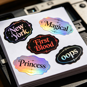 Pegatinas Holográficas <span class=keywords><strong>de</strong></span> Vinilo con Impresión Personalizada, Adhesivas, Impermeables, <span class=keywords><strong>de</strong></span> PVC, con Diseño <span class=keywords><strong>de</strong></span> Logotipo <span class=keywords><strong>de</strong></span> Empresa, Pegatinas Troqueladas - Product Image 5