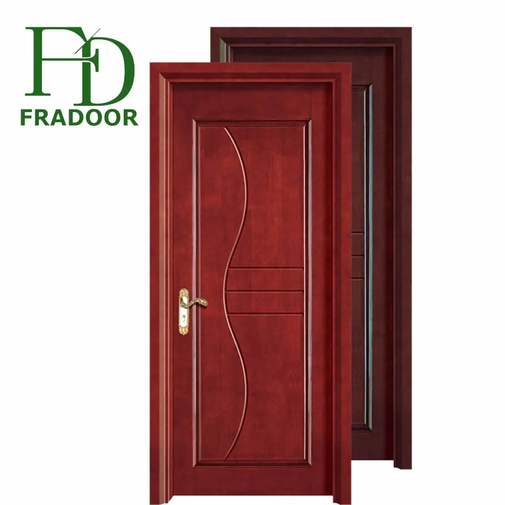 Competitive price nature wood veneer mdf interior door main entrance single door designs