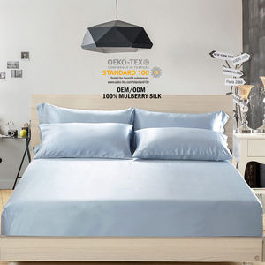 โรงงานขายส่ง19มิลลิเมตรผ้าไหม100%หม่อนบริสุทธิ์Charmeuseชุดเครื่องนอนผ้าปูที่นอนผ้าไหม - Product Image 3