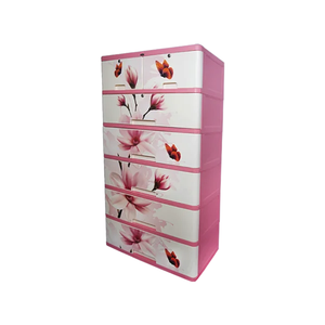 Meubles de maison au design attrayant Armoires en plastique haute qualité, durable, prix de gros, garde-robe classique à 6 tiroirs - Product Image 4