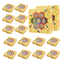 Dessin animé abeille boîtes pliantes Transparent clair fenêtre papier Cookie doux chocolat boîte d'emballage pour bébé fête d'anniversaire décor