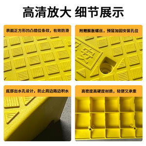 Plaques de rampe en plastique lisse 222, plaques de bordure pour circulation routière, rampes de seuil de porte - Product Image 3