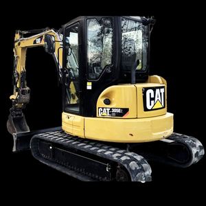 Mini-excavatrice 5 tonnes d'occasion CAT305, machine de construction, excavatrice sur chenilles Caterpillar 305 d'occasion avec accessoire tarière, certifiée CE - Product Image 2