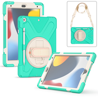 Sağlam Kickstand silikon darbeye dayanıklı Tablet kapak için iPad 10.2 inç 7/8/9 Gen durumlarda