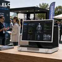 Pantalla Táctil Portátil Android de 27 Pulgadas para Control de Robots, Demostraciones en Ferias Comerciales y Monitoreo Industrial