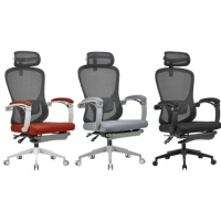 Fauteuil de bureau moderne haut de gamme, confortable, pivotant, de direction, de luxe, ergonomique, en maille, réglable en hauteur, avec repose-pieds – Vente en gros
