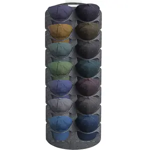 28 Pockets Hanging Felt Hat Stand Display Rack Durable Felt Hat Organizer Holder Rack Reusable Felt Hat Rack