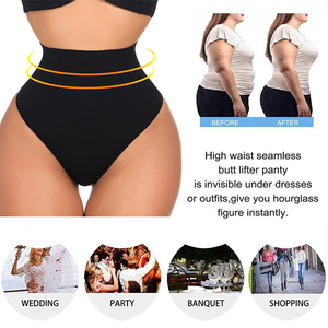 HEXIN Women's High Waist Tummy Control Thong Shaper Panties Slimming Underwear Waist Trainer <strong>Shapewear</strong> Hot Sale Spandex Material - Product Image 3