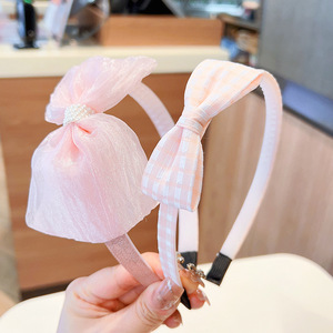BELLEWORLD Factory Korean Summer Design <strong>Hot</strong> Selling Head Bands for Girls Kids Non Sleep Princess <strong>pink</strong> Color Sweet Bow <strong>Headbands</strong> - Product Image 3