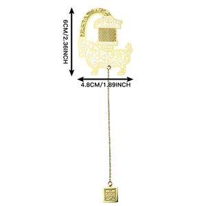 Vente directe d'usine de marque-pages en laiton ajourés, marque-pages Cheval de guerre, cadeaux simples personnalisés avec photos - Product Image 5