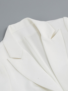 A7449 Trajes de mujer sexy de estilo popular y esmoquin Trajes blancos Mostrar cintura lateral <span class=keywords><strong>Blaze</strong></span> y minifalda Conjunto Mujer Ropa de mujer - Product Image 5