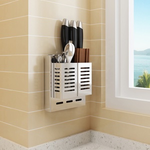 Estante de cuchillos de cocina de acero inoxidable 304 desmontable y ensamblable con doble nivel, estante para condimentos, accesorio de cocina - Product Image 6