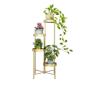 Présentoir à Gâteaux Et Plantes 3 Niveaux – Fer Forgé Bronze – Style Rustique