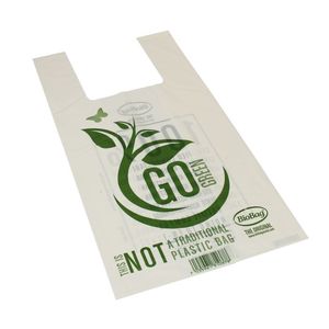 Shirt Bags Custom Biodegradable Plastic Checkout T Shirt Carrier Bags With Logos For Retail Store