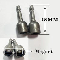 Jeu de douilles à Impact magnétique, 6 pièces, métrique 42mm ~ 100mm, mèche à tige hexagonale, adaptateur de foret