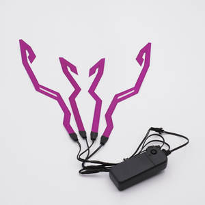 Kit de casque de <span class=keywords><strong>moto</strong></span> étanche RTS Bande lumineuse froide LED pour vélo <span class=keywords><strong>Autocollant</strong></span> EL avec 4 feux d'avertissement clignotants pour la conduite de nuit - Product Image 1