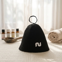 Chapeau de sauna en laine 100 % bio, léger et résistant à la chaleur, en feutre épais, pour hommes et femmes, idéal pour la banya et le spa – Fournisseur direct usine