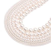 Perles en verre imitation perle, matériaux DIY faits à la main, petits accessoires pour bracelets et colliers, perles rondes à demi-trou, perles en vrac