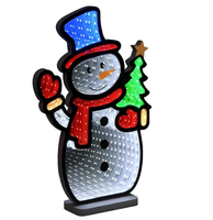 Enseigne lumineuse LED personnalisée Père Noël pour la décoration de Noël, affichage publicitaire pour centres commerciaux, vitrines et événements