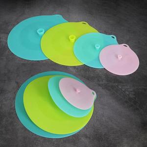 Tapas de silicona de marca OEM, 21cm, 18,5 cm, 13,5 cm, 10,5 cm, cubierta de silicona para ollas, cubiertas para almacenamiento de alimentos en microondas, cubierta apta para lavavajillas - Product Image 1