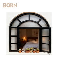 Ventana abatible de aluminio resistente a la intemperie retro insonorizada de alta calidad para proyectos de renovación de apartamentos de villas