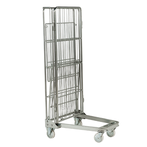 Chariot logistique à quatre côtés en treillis métallique de 500 kg pour la manutention de matériaux en vrac en entrepôt B2B - Product Image 6