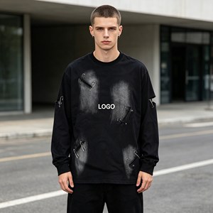 Servicio OEM, Sudadera de Diseño Moderno para Hombre, Cuello Redondo, Lavado Desgastado, Sudadera Extra Grande de Algodón para Hombre, Sudadera Vintage para Hombre - Product Image 6