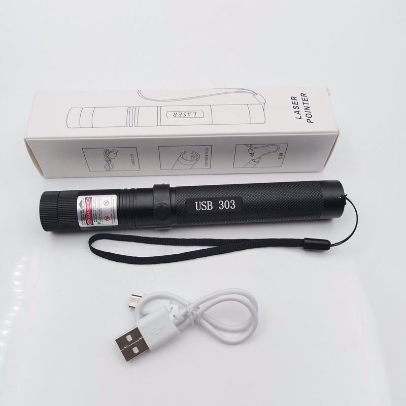 2023 Green Laser Pointer Long Range High Power Flashlight Rechargeable Pointer for USB with Star head Adjustable Focus laser pen