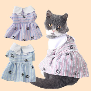 Venta directa de fábrica de vestidos para perros y gatos para primavera y verano, finos y transpirables, perfectos para perros pequeños como Teddy y - Product Image 1
