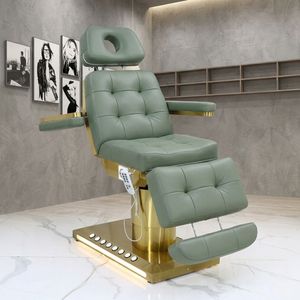 Luxury 4 Motor <b>Electric</b> Facial Bed Sage Green Professional Beauty Bed Silent Height Adjustable Treatment <b>Table</b> Spa Chair - Product Image 3