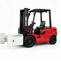 Chariot élévateur durable pour le marché de la location avec pince à rouleaux intégrée, châssis haute résistance, résistant aux chocs, adapté aux projets temporaires de papeterie