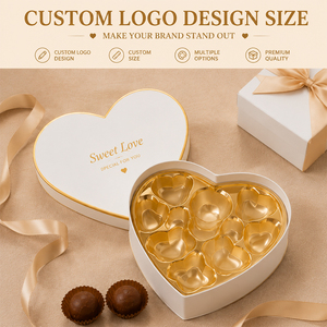 <span class=keywords><strong>Caja</strong></span> <span class=keywords><strong>de</strong></span> Embalaje <span class=keywords><strong>de</strong></span> Chocolate <span class=keywords><strong>en</strong></span> <span class=keywords><strong>Forma</strong></span> <span class=keywords><strong>de</strong></span> <span class=keywords><strong>Corazón</strong></span> Vacía, Chocolate, Trufas <span class=keywords><strong>de</strong></span> Chocolate - Product Image 5