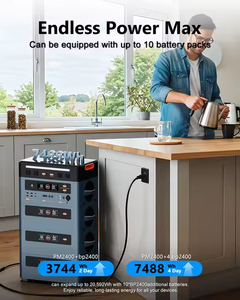 2400w पावर स्टेशन, 400w * <span class=keywords><strong>2</strong></span> सौर पैनलों, 1400w फास्ट चार्जिंग, बाहरी बैटरी, घरों, कैंपिंग और आरबनाम - Product Image 3