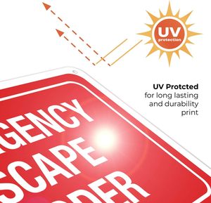 Panneaux d'échelle de secours d'urgence, marqueurs d'évacuation de sécurité pour les immeubles de grande hauteur, les appartements et les installations industrielles. - Product Image 5