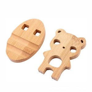 ที่วางโทรศัพท์ไม้ไผ่รูปสัตว์ ที่วางบนโต๊ะ สีไม้ธรรมชาติ รองรับแท็บเล็ต ที่วางโทรศัพท์มือถือ - Product Image 1