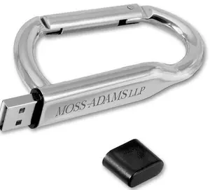 Wholesale Travel Portable Metal Carabiner Keyring 32Gb 64Gb 8Gb Usb Flash Drive Custom Logo